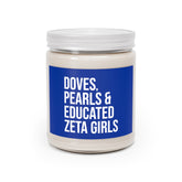 Doves Pearls & Educated Zeta Girls Scented Candles - Blue